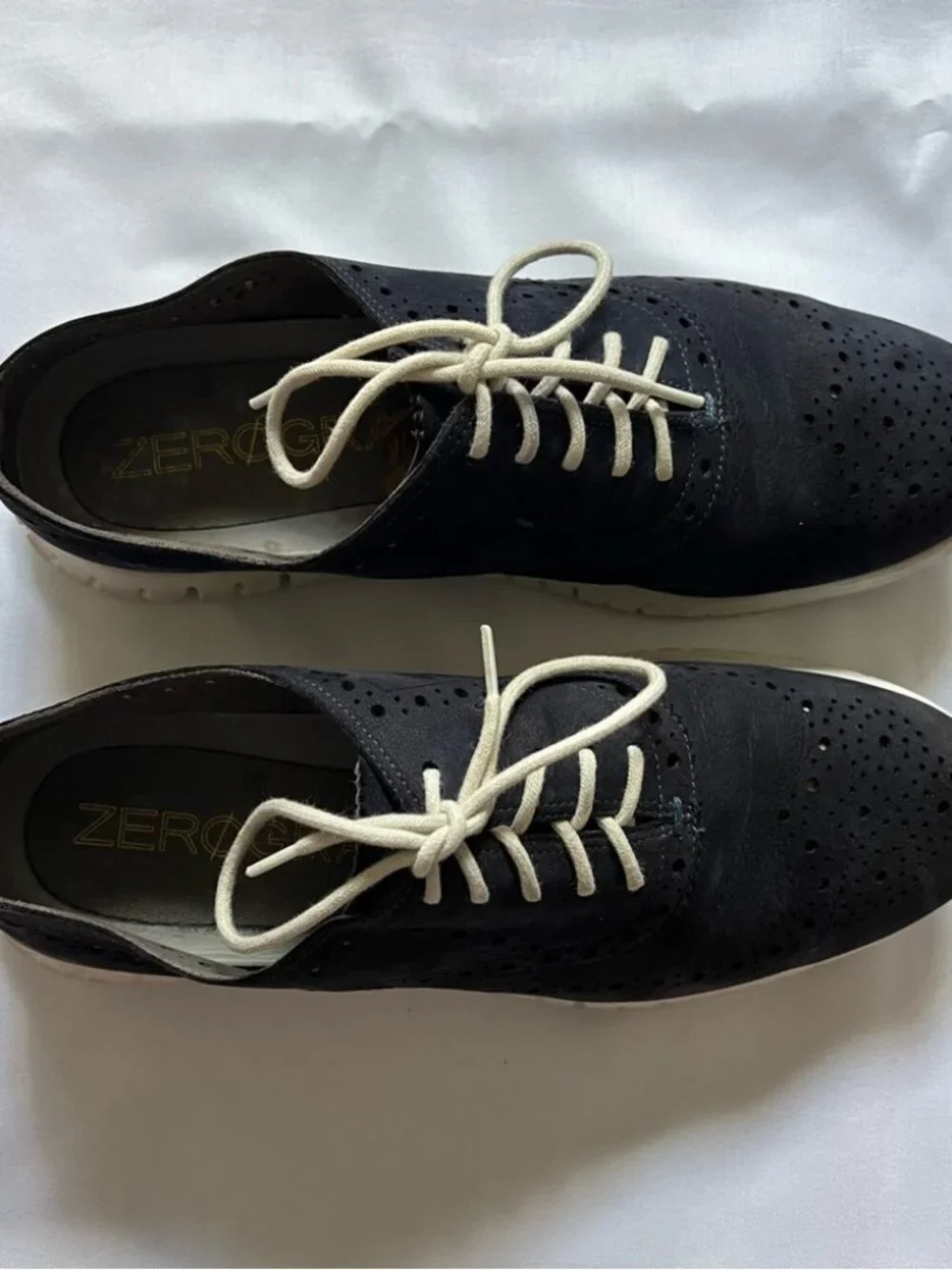 Women’s Cole Haan Navy Blue Suede Zero Grand Wingtip Oxfords Size 8.5